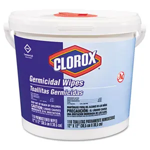 Clorox 30358 Germicidal Wipes- 12 x 12- White- 110/Canister