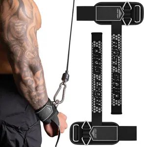 Drip Glue Non-Slip Wrist Straps for Weightlifting, 2-In-1 Lifting Straps with D Rings for Cable Machine Workout, 10Mm Neoprene Padded Wrist Wraps for Weight Lifting Deadlift  MOST GRIP