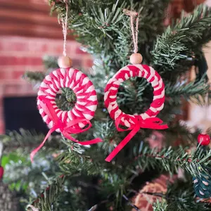Mini Christmas Wreath Tree Decor | Boho Holiday Charms