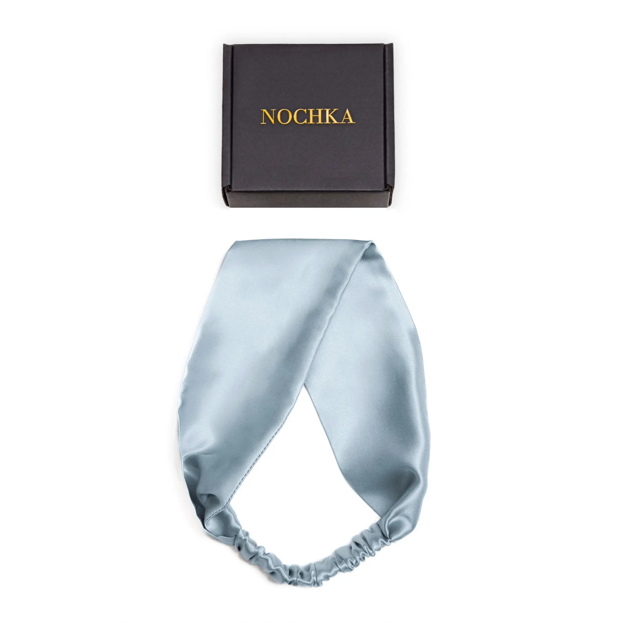 Blue Pure Silk Headband