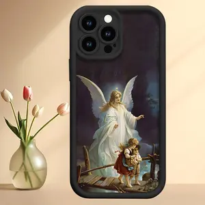 Angel Guardian Pattern Phone case for iPhone 16 Pro Max 15 Plus 14 13 12 11 XR XS Anti-Scratch Shockproof TPU Bumper Drop-proof Cover Best Gift fashion