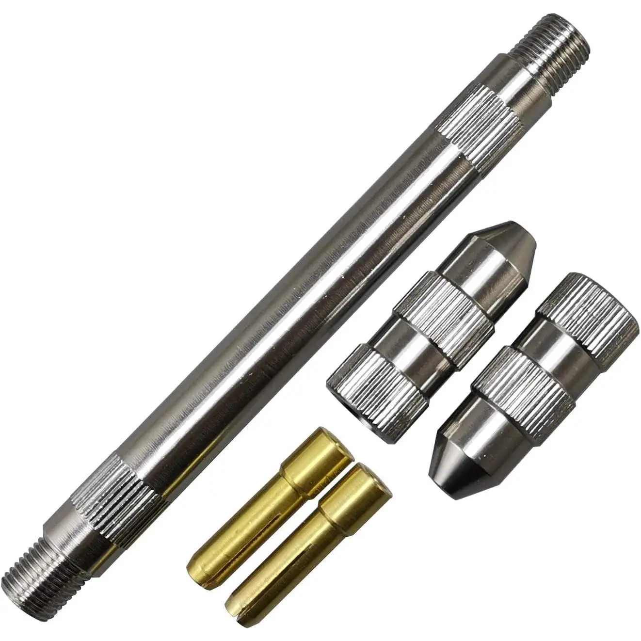 1pcs Manual Gripper Body Tool with Multi-Size Collets Set for Tungsten Grinder Collet Body, Compatible with 3/32", 2.4mm, 1/8" TIG Welding Sharpener (Fits 18-180mm Length of Tungsten Electrode Applications), Industrial