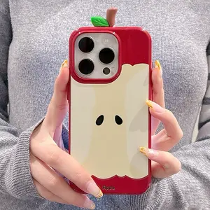 3D Apple Core Phone Case For Iphone 17/16/15/14/13 Pro Max Korean Style Anti Drop Anti Scratch Phone Case
