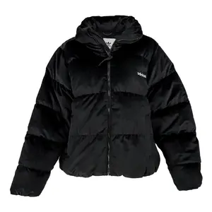 adidas Womens Regen Velvet Down Puffer Jacket Athletic Outerwear Casual - Black