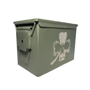 Ammo can man Laser Engraved "Clover Skull"  Combo; Grade 1 50 Cal Ammo Can, Laser Engraved Black "Clover Skull" Tumbler