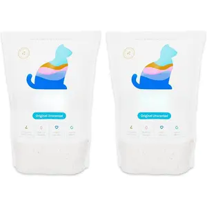 Litter Health Monitoring Cat Litter, Non-Clumping Crystal Litter, (6LB (Pack of 2), Unscented)