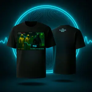 HE BLACKROOM WAVE — FILE_003.65: SILENT INFILTRATION (CLASSIFIED FILES) | Graphic Streetwear Drop Shoulder Tee, Plus Size Casual Geometric T-Shirt, 2k26 Clothes