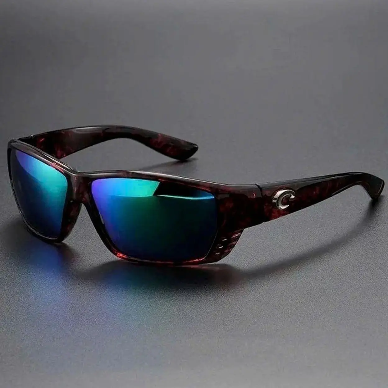 Costa Del Mar Tuna Alley Matte Black Frame/Grey Polarized Lenses 580P, COSTA Polarized Sunglasses Fashion Cycling Running Sun Glasses Unisex Outdoor Sport Polarized Goggles B93