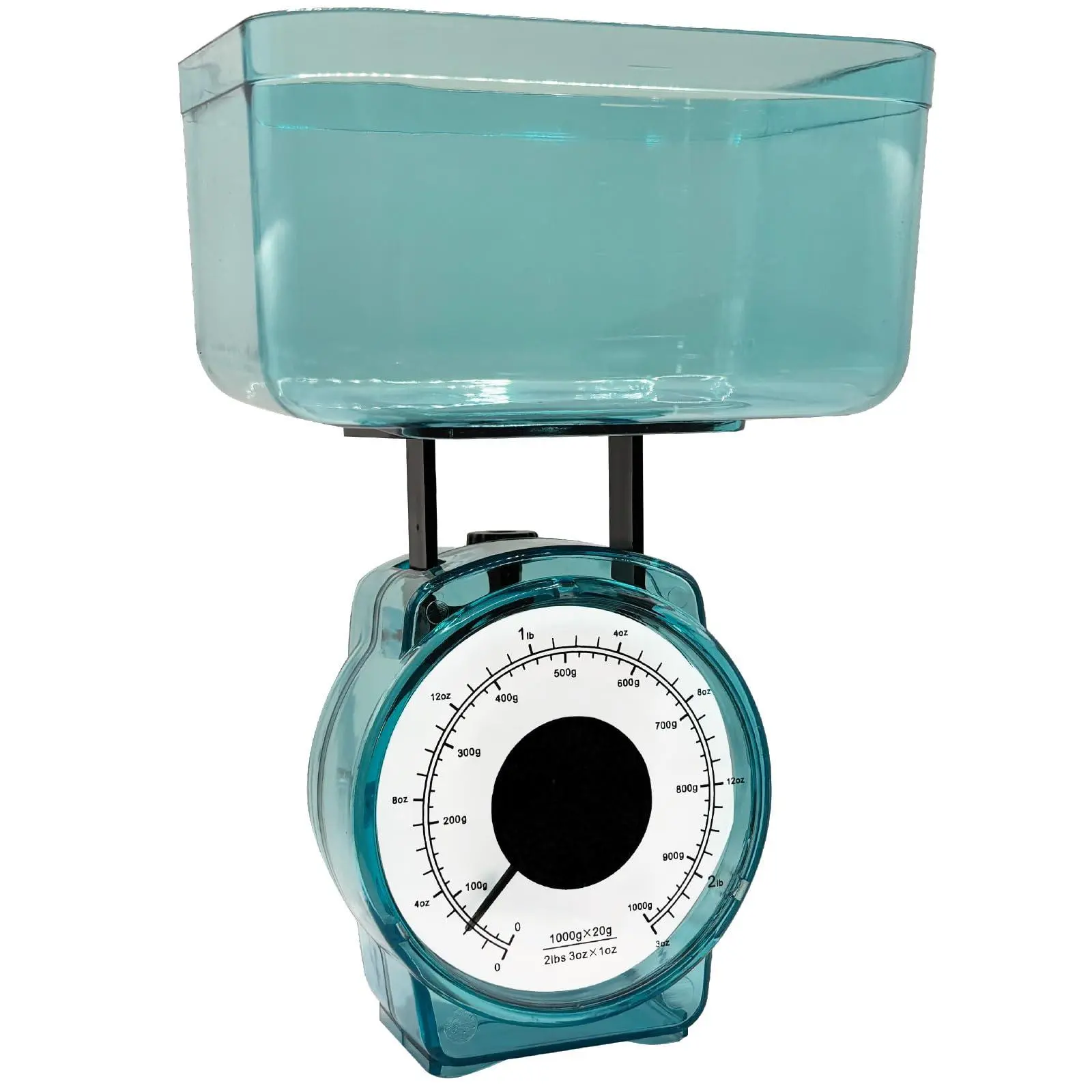 Mechanical Kitchen Scale | Simple One-step Calibration Precise Measurements With Removable Bowl Easy-to-read Dial Measurement Units: Lbs  Oz G Ml