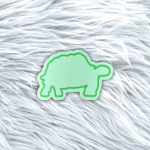 Neon Green Turtle Sticker