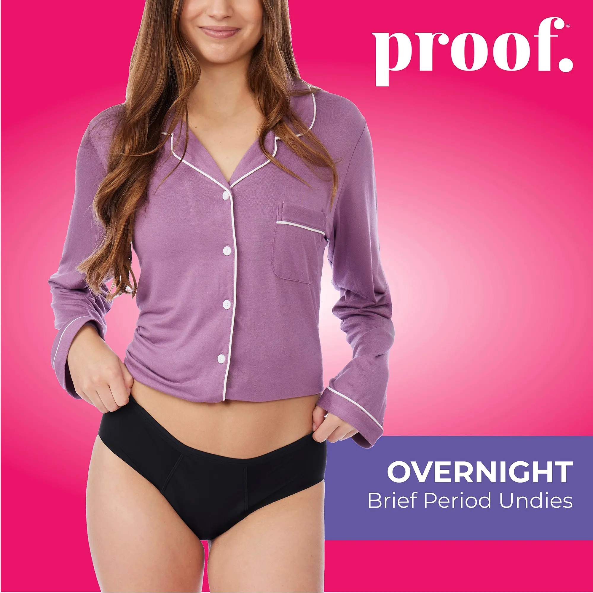 Proof. Overnight Brief, Washable Period Undies for Women