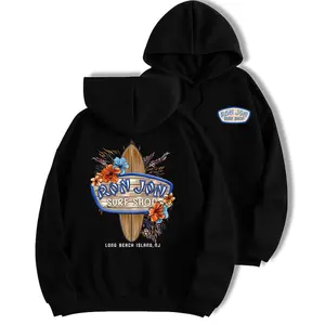 Ron Jon Surf Hoodie for men and women, Tropical Beach Surf Graphic Hoodie, Classic Coastal Hoodie for Men Women