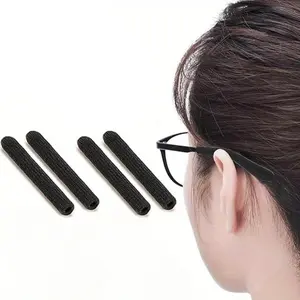 2 pairs, upgraded soft glasses ear pads, anti slip knitted glasses clips, elastic glasses covers that can adapt to various ear hooks, comfortable glasses covers, glasses ear pads, and anti slip rear glasses clips