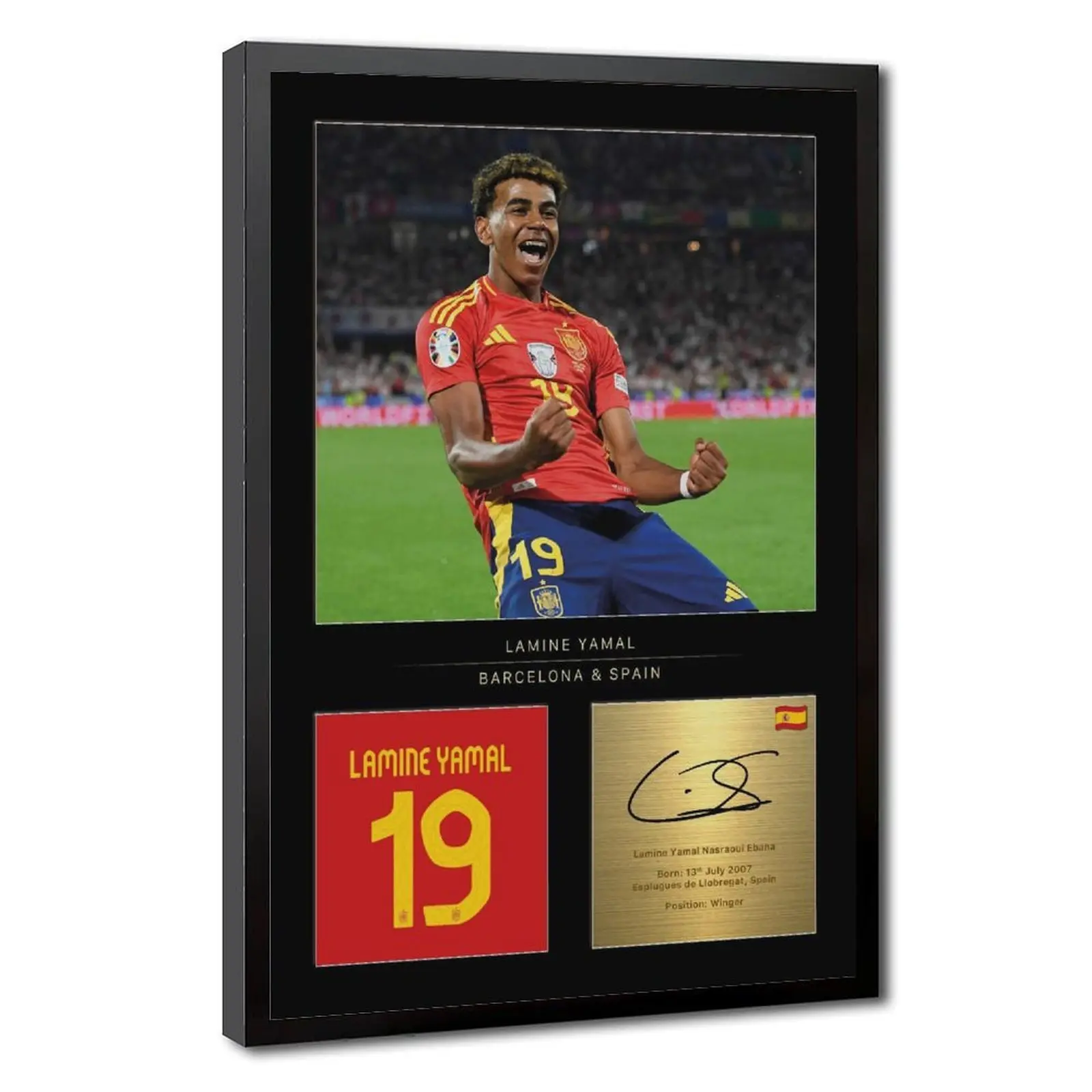 Lamine Yamal Soccer Fan Poster Prints - Multi-Size Football Art Photo Decor, Framable Wall Art for Teen Guys’ Bedrooms, Ideal Gift for Football Enthusiasts, Home Supplies for Sports Bars, Decoration, Frame