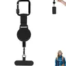 Outdoor Anti-Theft Retractable Smartphone Lanyard - Durable Steel-Cable Cord, Adjustable Mobile Phone Holder Accessory with Carabiner Hook, 360° Swivel Ring, Universal Fit for Phones, Accessories for Women