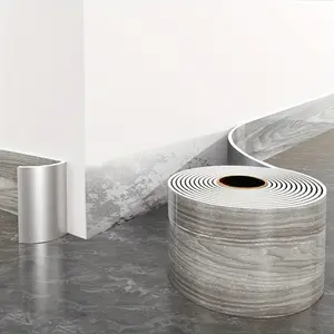 Self-Adhesive PVC Skirting Board Strip, 1 Roll, Extra Large & Long 10m, Easy Peel & Stick, Wall Corner Trim, Door Frame Edge Protector