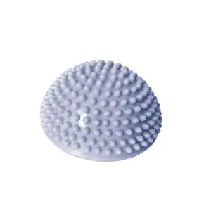 Half Balance Training Ball - Small PVC Semi-Round Stability Trainer with Textured Surface for Core Workouts, Foot Massage, Balance & Coordination Exercises  | Light Purple