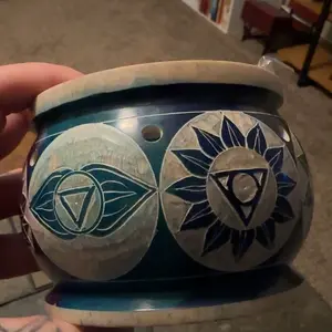 Multi Color 7 Chakras Soapstone Charcoal Burner