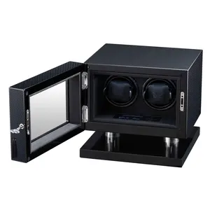 Volta Carbon Fiber Watch Winder for Automatic Watches - Double Model