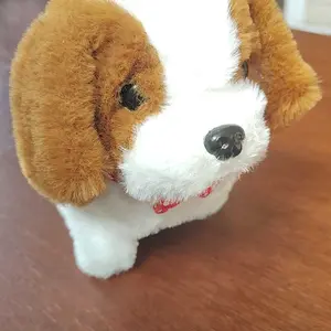 Realistic robotic pet dog toy for children, a lifelike plush toy, an adorable electric pet dog that barks, walks, and wags its tail—endless fun! Pet companion toy, children's companion toy.