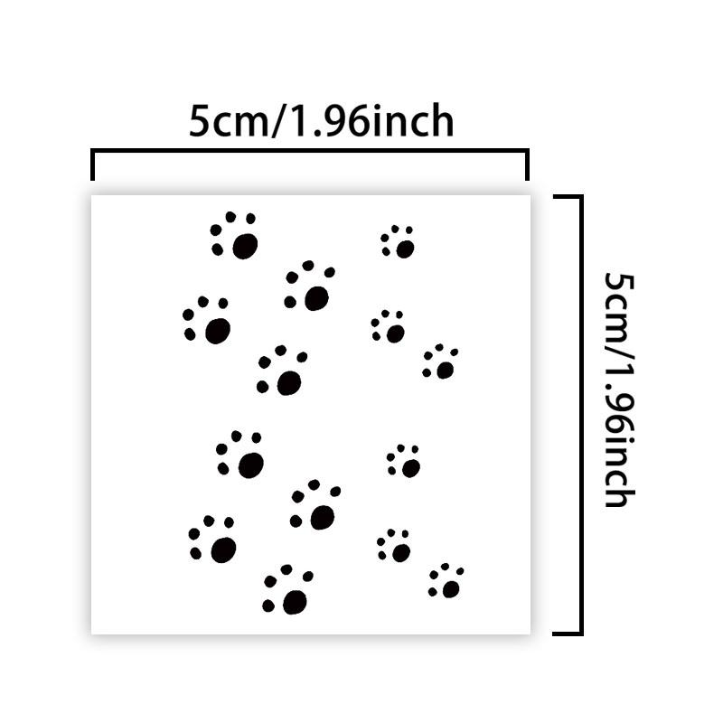 Cute Waterproof Cat Paw Dog Paw Temporary Tattoo Sticker, Lasting Herbal Design for 1 to 2 Weeks, Non-Reflective Fake Tattoos for Men & Women, Ideal for Fingers & Neck