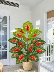 Lifelike Large Artificial Green Plant | Indoor Outdoor Faux Plant for Home Wedding Seasonal Decor