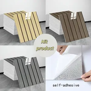 Waterproof luxury marble mosaic bathroom tiles 10/20 pieces pack - Square wall hanging decor with grid pattern, self-adhesive foam wall panel, bathroom, kitchen, living room - 11.8"x11.8" indoor PVC wall panel Decorative Wallpaper