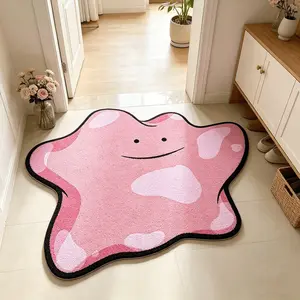 Liquid Monster Animation Rug, Irregular Comic Pattern Design, Soft and Comfortable, Ideal for Living Room/dining Area Decor, Cartoon Pattern Rug