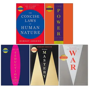 The Modern Machiavellian Series 5 Books Collection Set By Robert Greene(The Concise Laws of Human Nature, 48 Laws Of Power, Art of Seduction, The Concise Mastery & 33 Strategies of War)