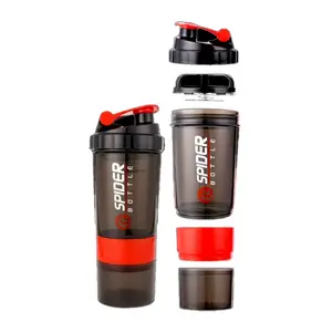 1 fitness protein shaker cup, Protein shaker bottle, Gym Bottle, Shaker Bottles For Protein Mixes, 304 stainless steel mixing ring, with double-layer detachable powder storage box, can store protein powder, easy to clean, reusable, ideal Mother's Day gift