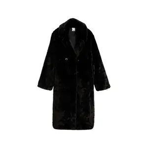 PUMA Mens X Flacko Fur Button Up Coat Athletic Outerwear Casual - Black