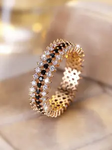 Exquisite Infinity Band Ring Double Layer Stackable Design - Synthetic Zirconia Rings for Women & Men Holiday Party Engagement Ring, Perfect for Wedding Jewelry, Daily Wear Anniversary Gift