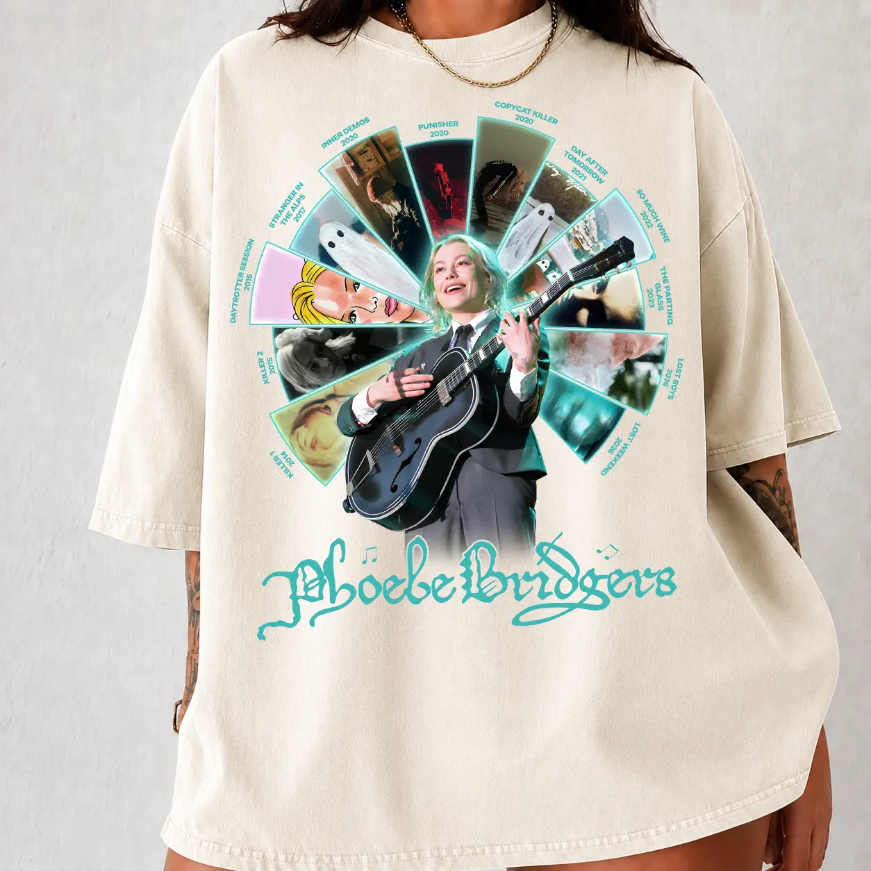 Phoebe Bridgers Music Bootleg v2 Style T-shirt , Vintage  Music For Fans Tee