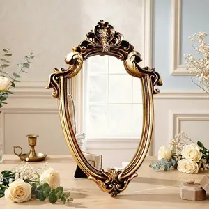 Elegant Baroque Mirror Frame, Ornate Mirror, Versatile Wall & Table Decor, European Style Home Accent, Perfect for Vanity or Living Room