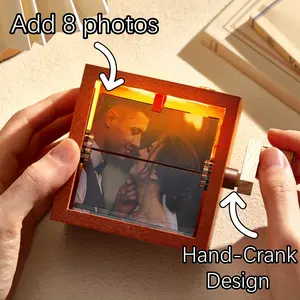 【Customization】Custom Photo Hand-Crank Animation Machine Frame Animation Machine Mechanical Hand-crank Flipbook Box Photo Album Mother's Day Gifts