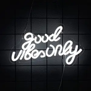 Good Vibes Only Neon Signs for Wall Decor Neon Lights  Signs Suitable for Living Beer Bar Game Room Hotel Birthday Party Restaurant Christmas Unique Gift for Lover Modern Mood Lighting