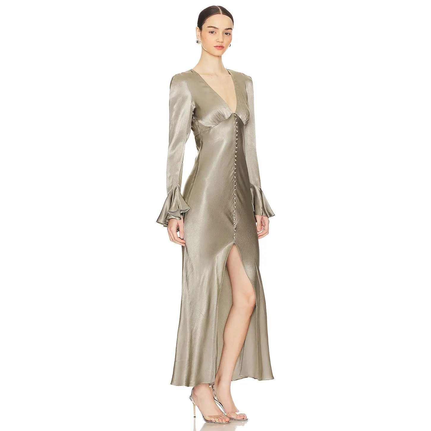 Shona Joy La Lune Frill Cuff Bias Midi Dress in Cream - TikTok Shop Shona Joy La Lune Frill Cuff Bias Midi Dress in Cream - TikTok Shop