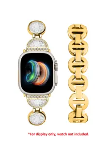 New Bling Quicksand Metal Watch Band, 22mm Quick Release Pin & Apple Connector, Compatible with Multiple Watch Interfaces