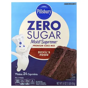 Pillsbury Zero Sugar, Moist Supreme® Premium Cake Mix, Devil's Food, 16 oz (454 g)
