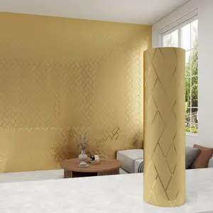 Self-Adhesive Wall Stickers, TV Background Decorative Wallpaper, Kitchen Bedroom Living Room 3D Metal Wallpaper Modern Look, Waterproof Moisture-Proof Home DIY