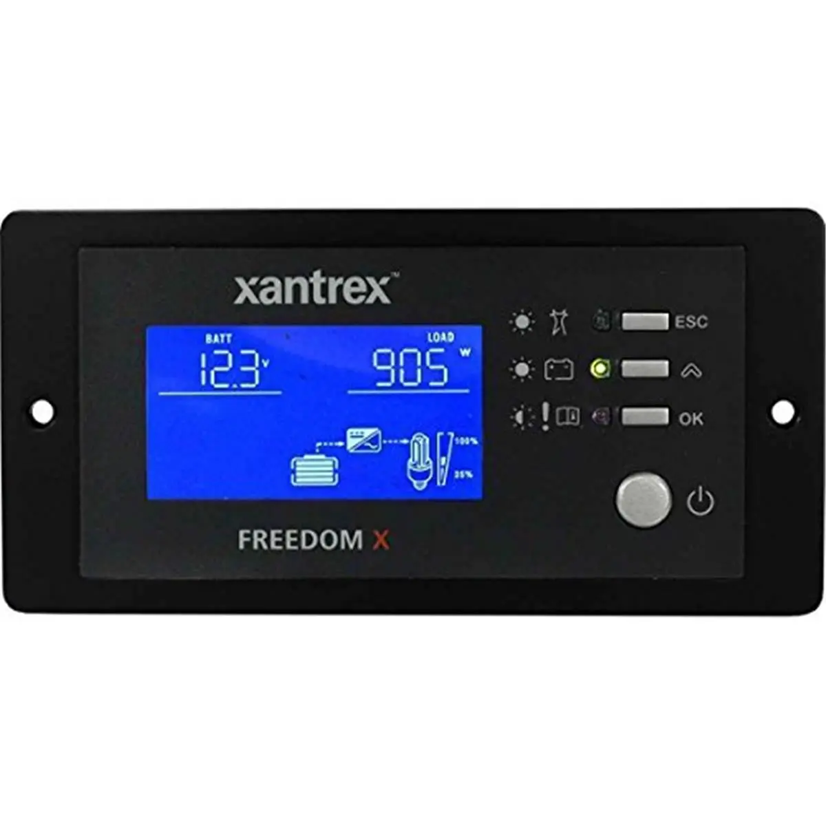 Xantrex Freedom X-XC Remote Panel with LED Lights, LCD Display, Function Buttons, 25-ft 6-Conductor COM Cable Kit for Automotive & Motorcycle Brake System Parts