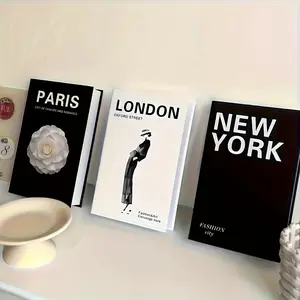 Modern Fake Book Decorations Set, Living Room Bedroom Coffee Table Decorative Ornament, No Power Needed, Home Decoration, Photography Prop