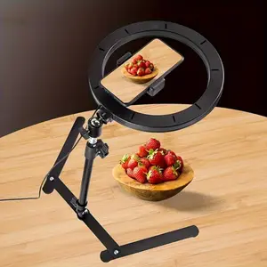26CM Ring light Photography Lighting Phone Ringlight Tripod Stand Photo Led Selfie Fill Ring Light Lamp Video Live COOK