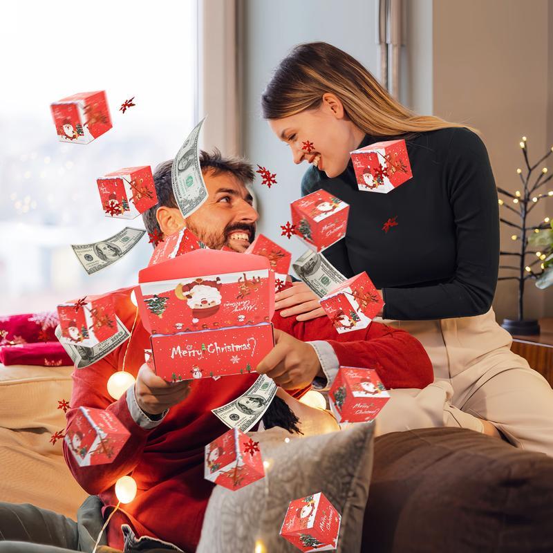 Surprise Gift Box Explosion for Money, Unique Folding Bouncing Red Envelope Gift Box with Confetti, Cash Explosion Luxury Gift Box for Birthday Anniversary Valentine Proposal Surprise Gift Box Explosion for Money, Unique Folding Bouncing Red Envelope Gift Box with Confetti, Cash Explosion Luxury Gift Box for Birthday Anniversary Valentine Proposal