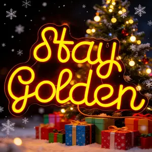 Stay Golden LED Neon Sign | Aesthetic Room Decor for Vibes