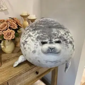 Cute Seal Plush Toy Soft Stuffed Sea Animal Pillow Doll Gift for Kids Bedroom Decor