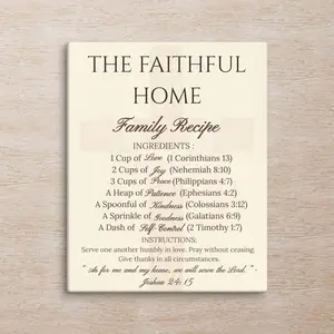 The Faithful Home - Canvas Faith Wall Art | Christian Home Decor