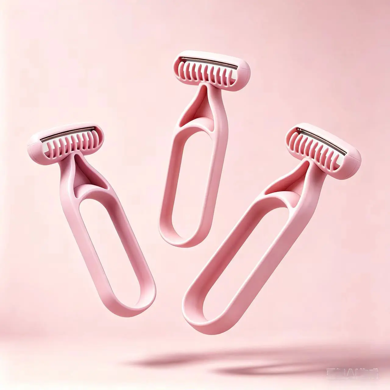 3 Pcs Pink Hair Removal Razor for Women, Painless Gentle Body Hair Trimmer, Portable Durable Shaving Tool for Armpit, Legs, Daily Use & Travel