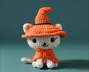 Little Witch Kitty Crochet Amigurumi