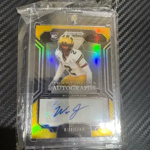 2025 Panini Draft Picks - Draft Picks Auto Will Johnson Gold Prizm 10/10 RC SP BOOKEND 1/1